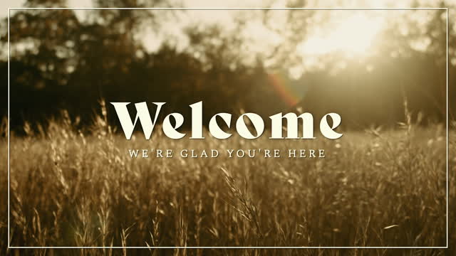 Autumn Meadow Welcome Were Glad You're Here
