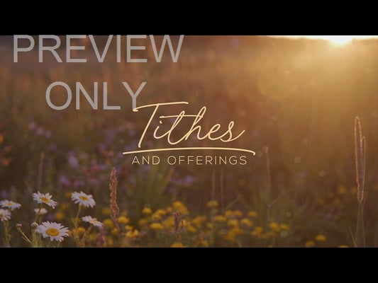Summer Wildflower Tithes Offering
