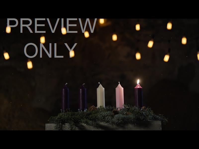Rustic Christmas Advent Candles Week 1 Still