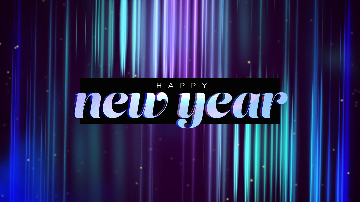 Fractal Glow: Happy New Year 02