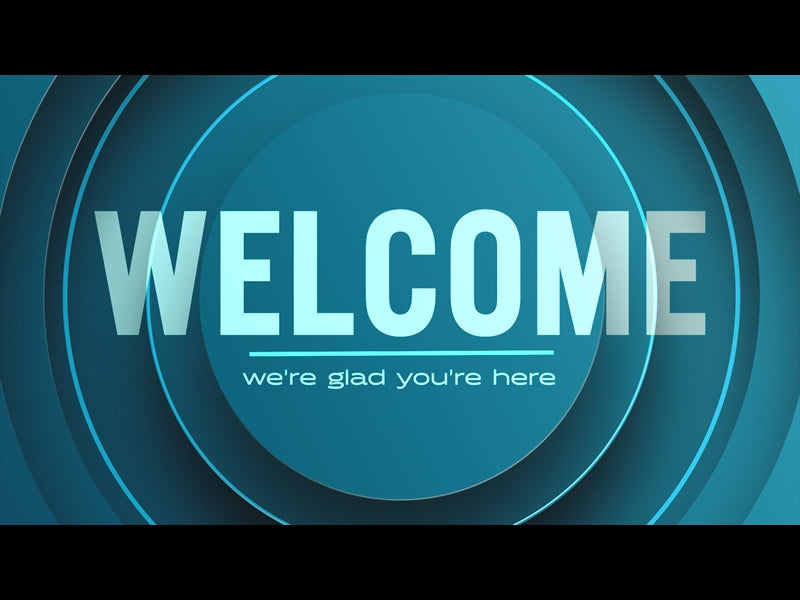 Electric Blue Circle Welcome Animation