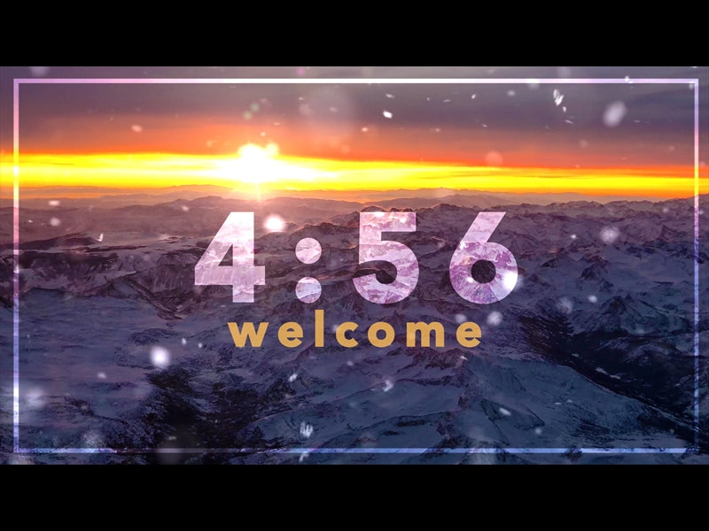 Snow Mountain Sunrise Countdown