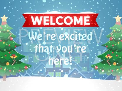 Christmas Village Welcome Still