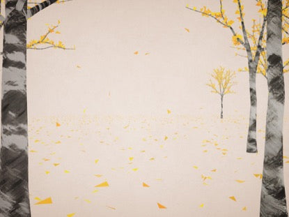 Digital Autumn Birch Forest