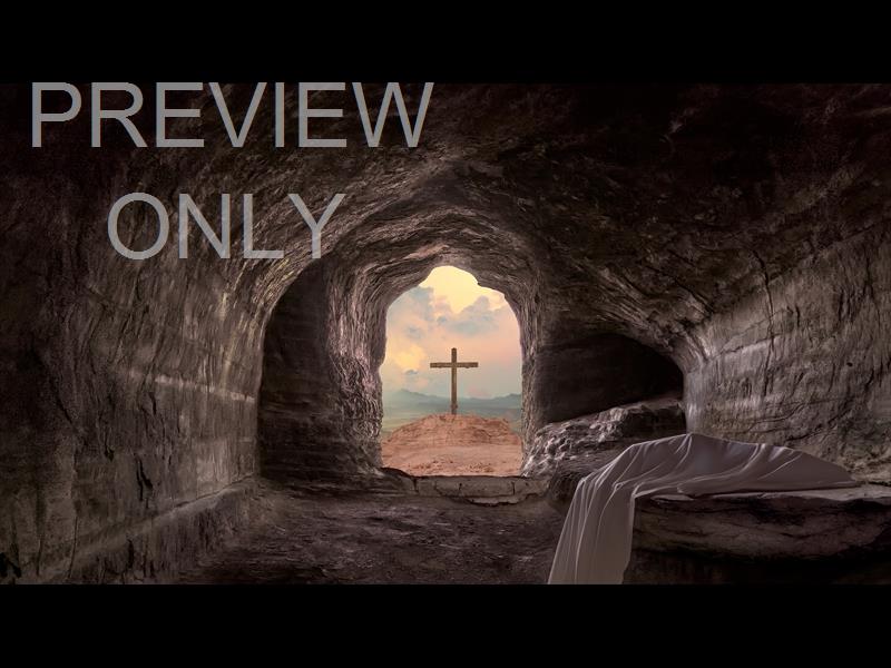 Easter Story Inside Tomb Cross Still