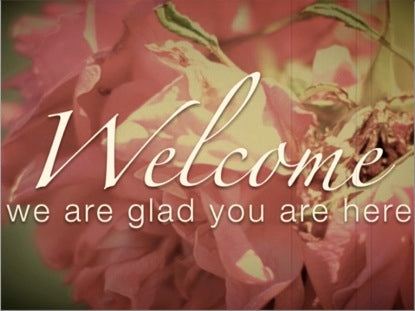Vintage Flowers Welcome