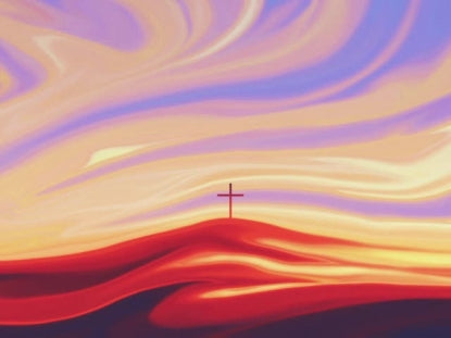 Color Flow Sunrise Cross