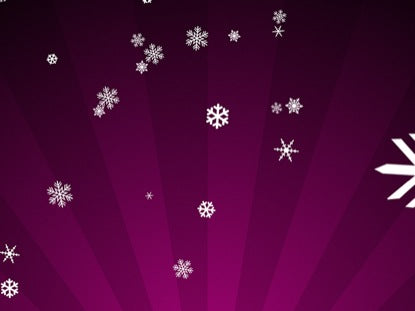 Snowflakes On Magenta Radial Loop