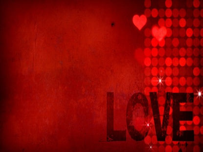 Red Falling Hearts Love
