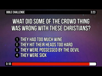 Bible Challenge Countdown - Acts 2 1-41