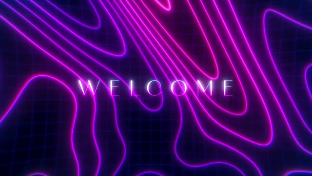 Neon Topo Welcome