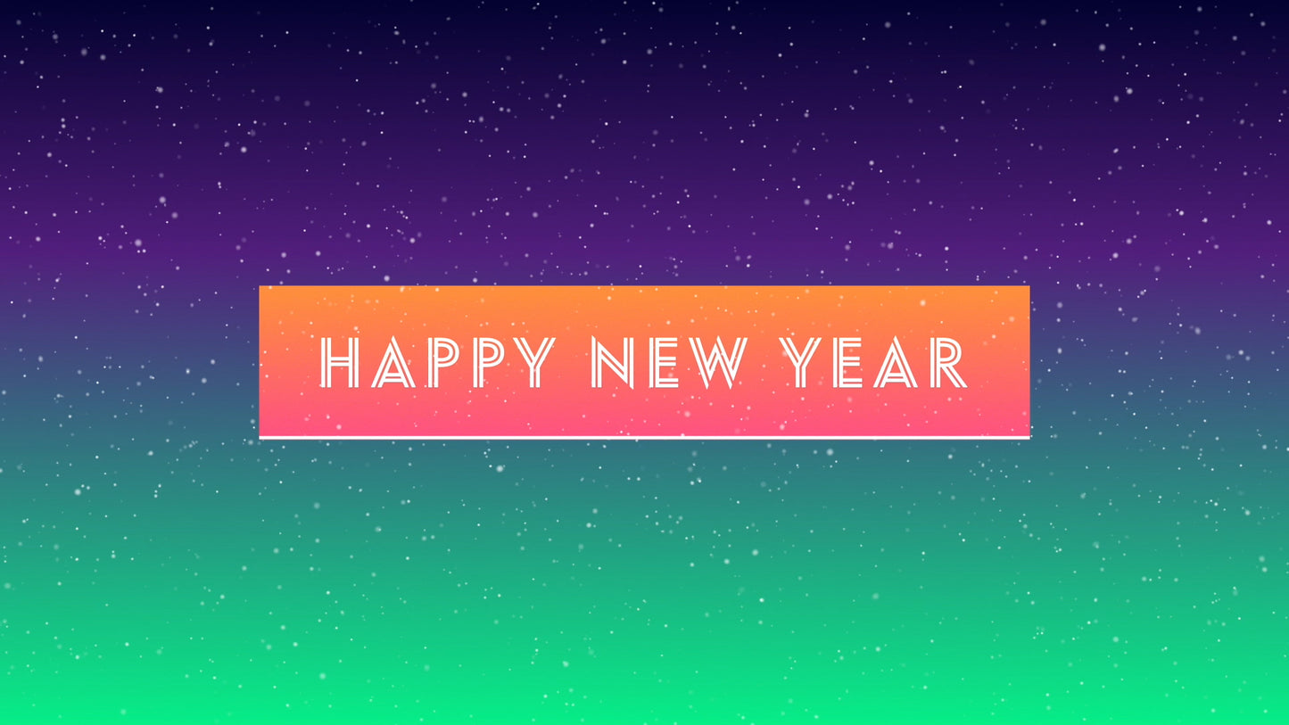 Gradient Snow New Year Still