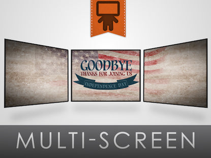 Vintage Independence Day Closing Motion Triple Wide