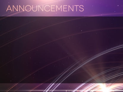 Light Streaks And Stars Announcements