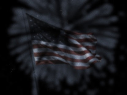 Flag And Fireworks Still