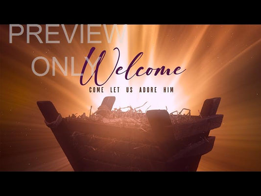 Christmas Manger Welcome Still
