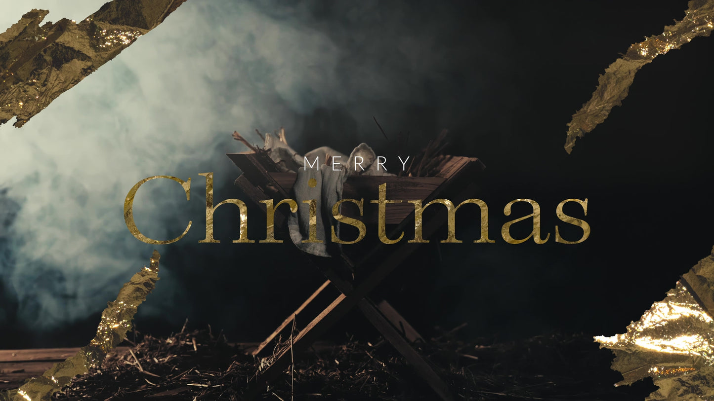 Nativity Manger Merry Christmas Still