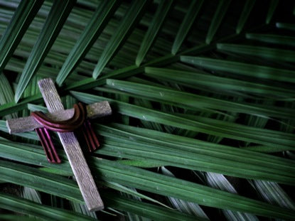 Silver Cross Palm Sunday Branches