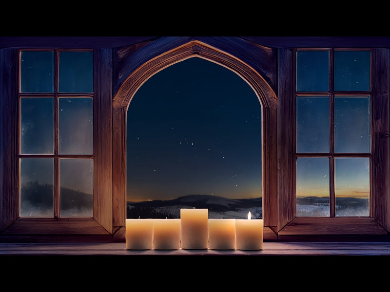 Winter Advent Hope Candles