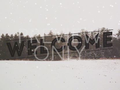 Winter Forest Frame Welcome 2