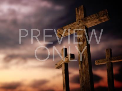 Rugged Cross Calvary Sunset