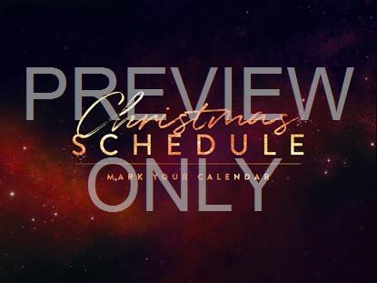 Starry Night Christmas Schedule