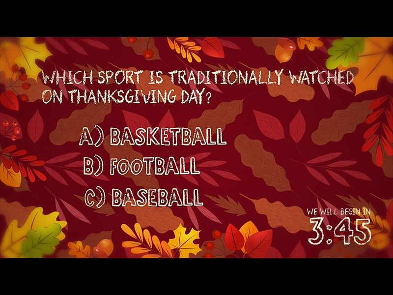 Thanksgiving Trivia 2