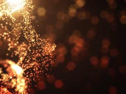 Particle Ribbons Warm Glow
