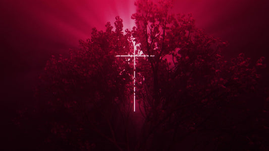 Holy Week Neon Cross Red