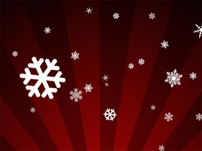 Snowflakes On Red Radial Loop