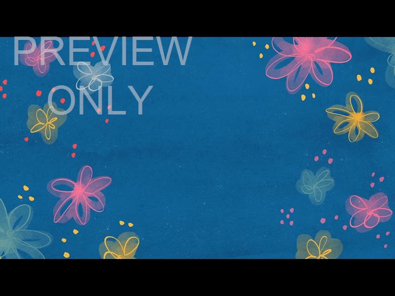 Floating Flowers Blue Still