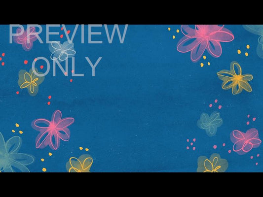 Floating Flowers Blue Still
