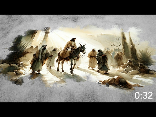 Watercolor Palm Sunday Countdown