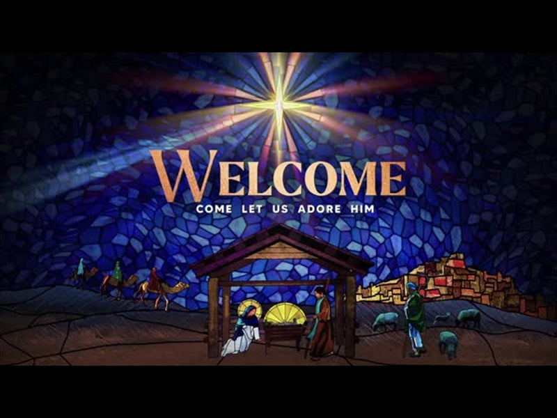 Christmas  Stained  Glass  Welcome
