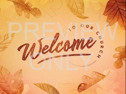 Stamped Leaves Welcome