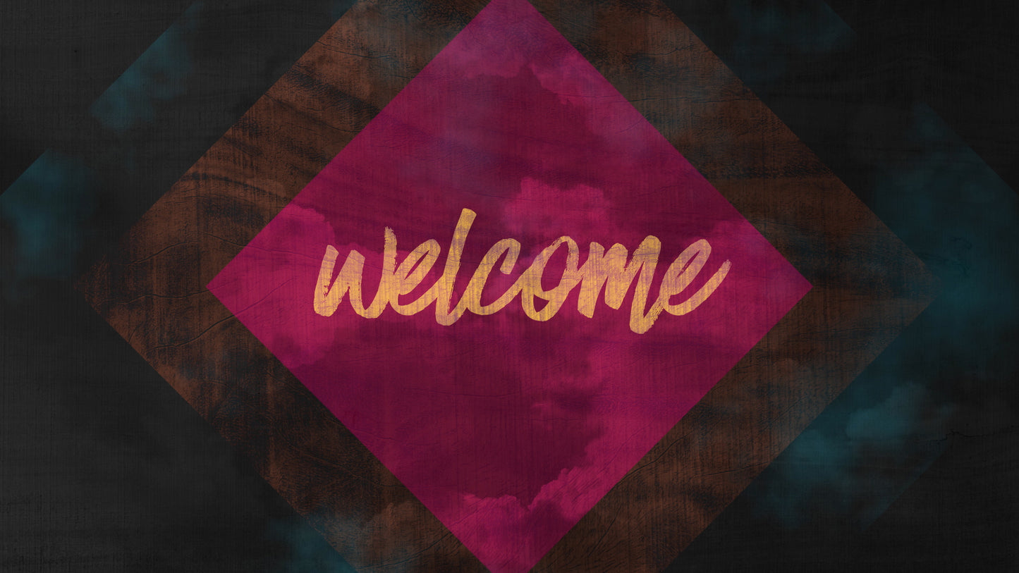 Woodgrain Clouds Welcome