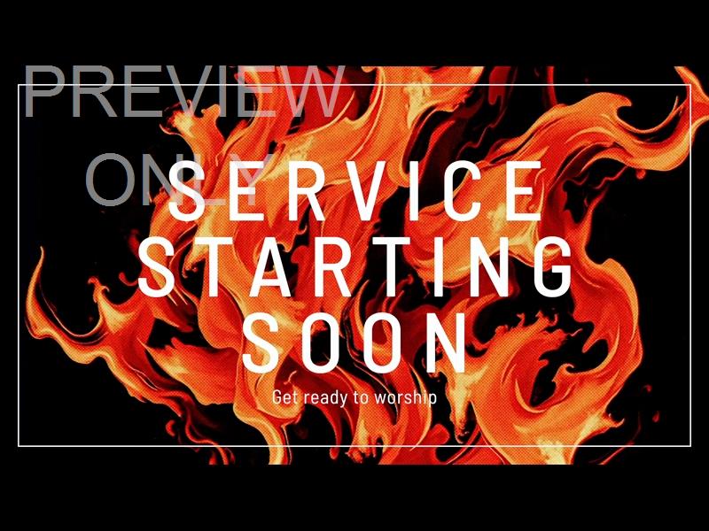 Stop Motion Flames Service Starting Soon Still