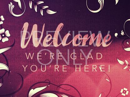 Filigree Flowers Welcome Still