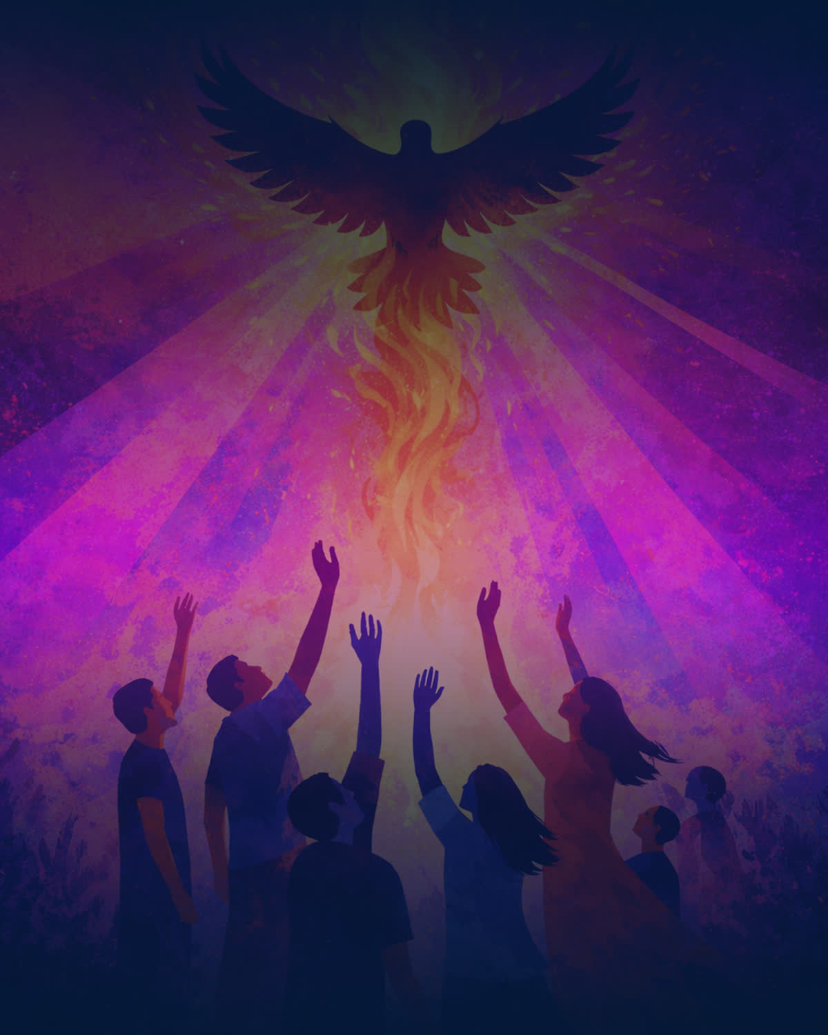 Pentecost Celebration Holy Spirit You Are Welcome Here Social Blank Square