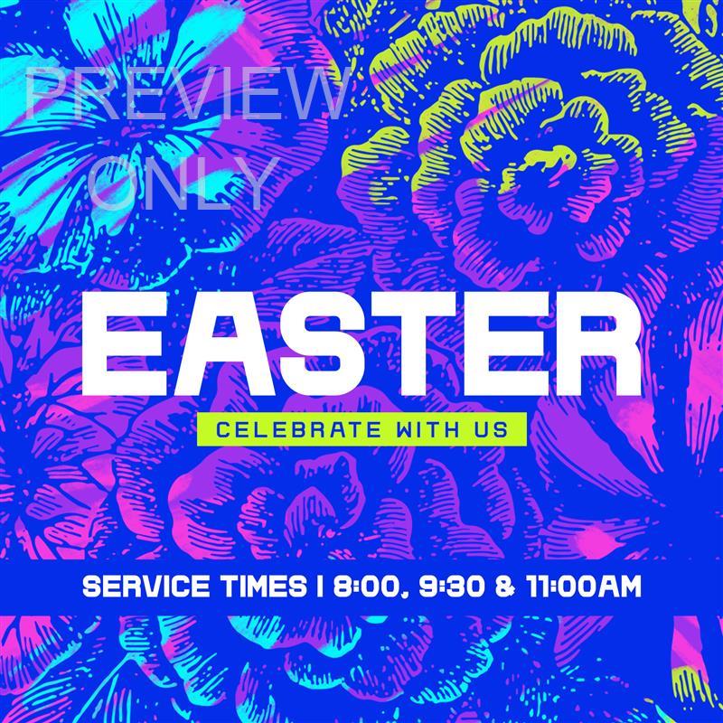 Easter Celebrate With Us Social Graphic Title