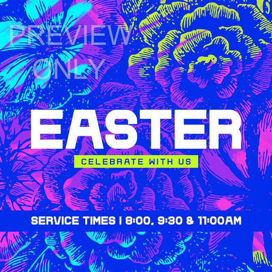 Easter Celebrate With Us Social Graphic Title