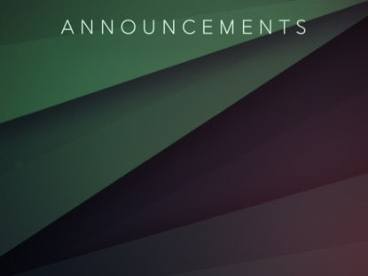 Slanted Surfaces Announcements Motion