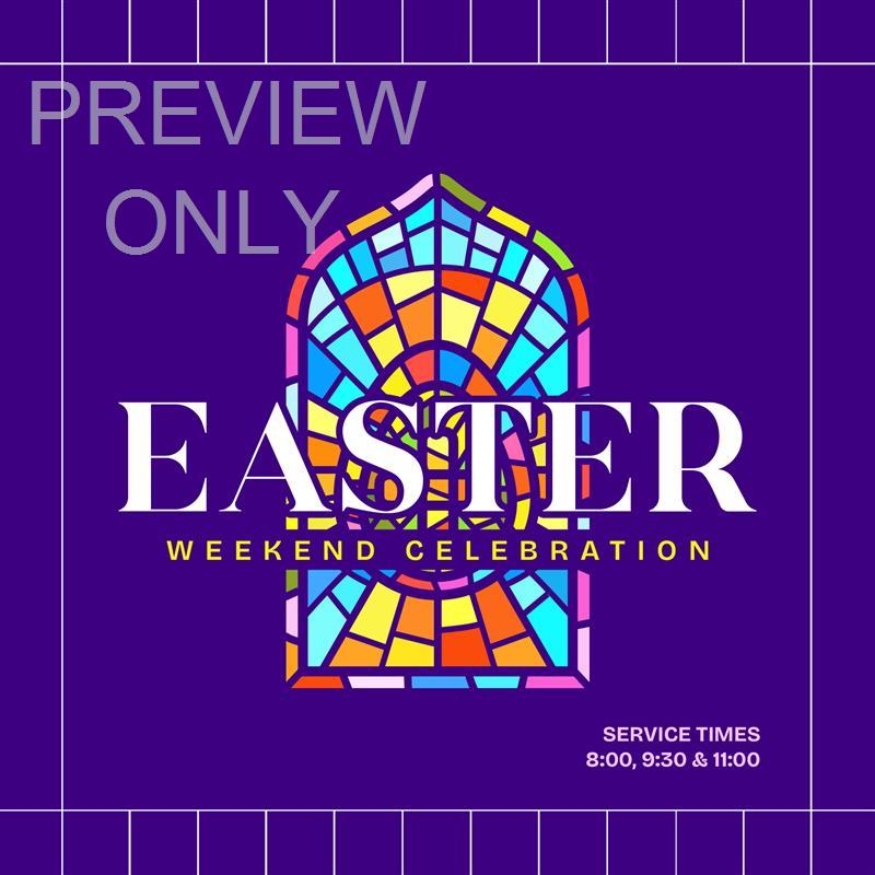 Easter Weekend Celebration Social Graphic Blank
