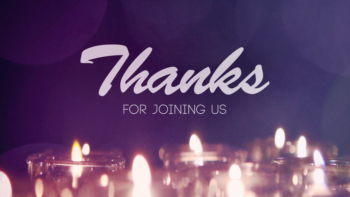 Advent Candles Closing Still