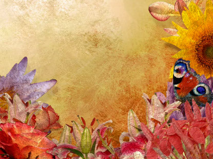 Butterfly And Flowers