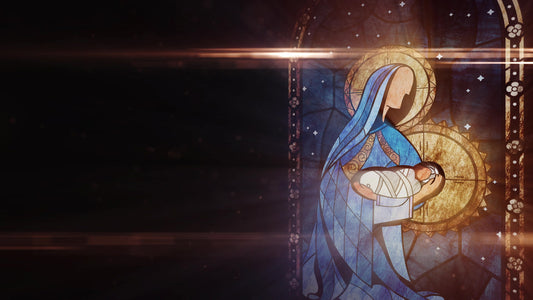 Nativity Glass Mary Still
