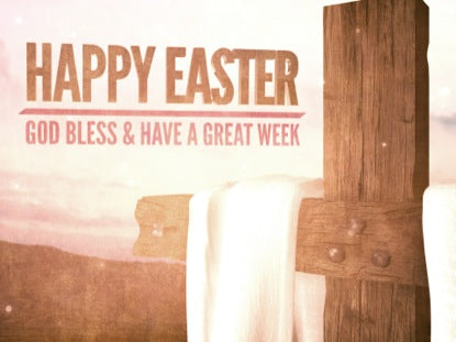 Easter Cross White Fabric Closer