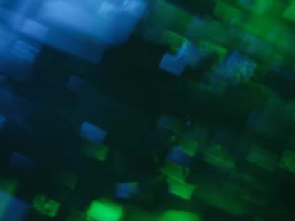 Bokeh Shapes Teal Green Boxes