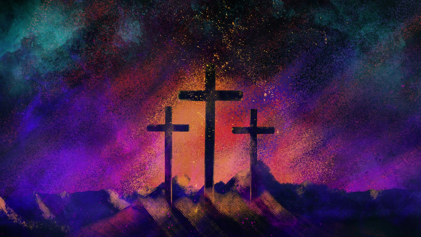 Radiant Paint Three Crosses 01