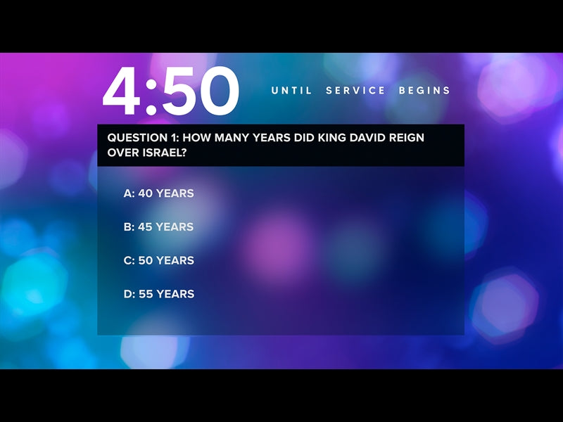 Bokeh Light Trivia Countdown